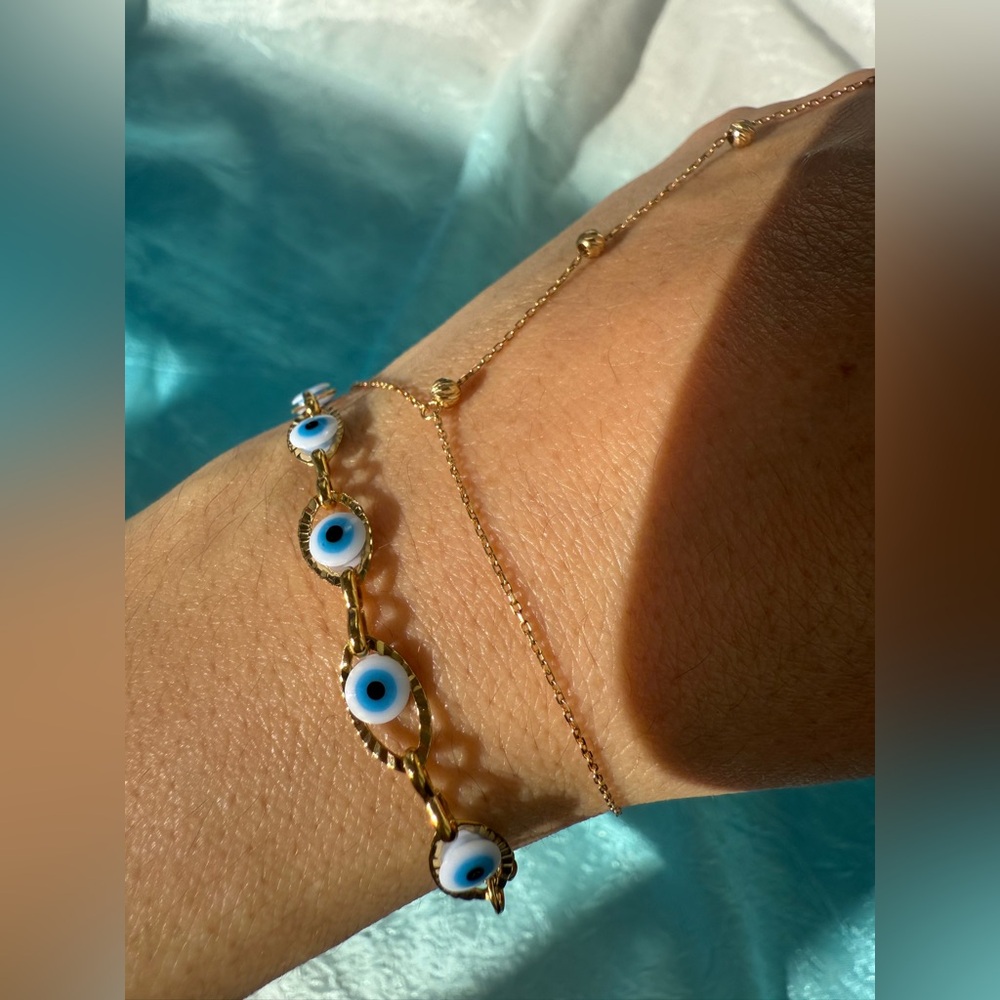 Blue eye Bracelet Evil Eye Stainless Steel Bracelet ✨ - Picture 9 of 13